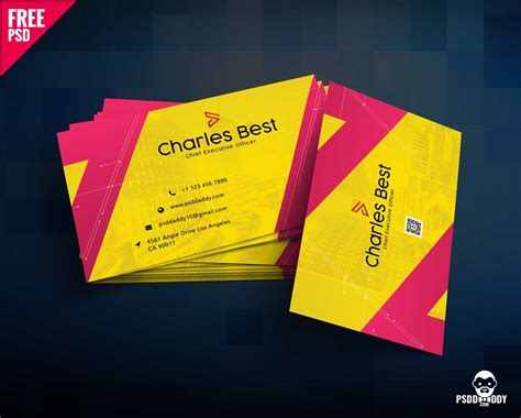 Download] Creative Business Card Free Psd | Psddaddy Throughout Calling Card Psd Template